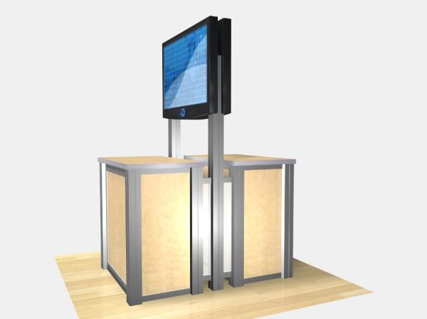 RE-1233 / Double-Sided Rectangular Counter Kiosk - Image 6