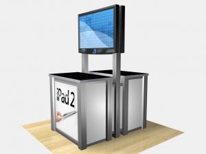 REEND-1233  /  Double-Sided Rectangular Counter Kiosk